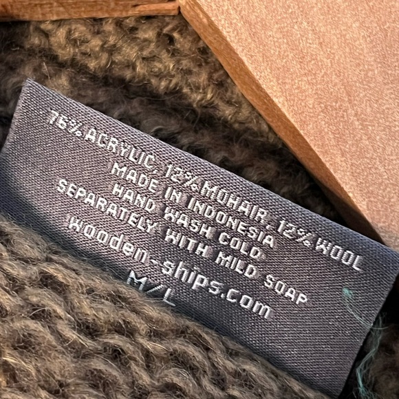 Wooden Ships Wool Mohair Open Front Forest Fairy Boho Lagenlook Cardigan - Picture 10 of 10